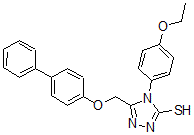 CAS#: 68869-53-4, 5-(4-Biphenoxymethyl)-1-(4-Ethoxyphenyl)-S-Triazole-2-Thiol