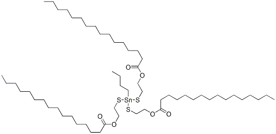 CAS 登录号:68928-39-2, (丁基锡烷次基)三(硫代亚乙基)三棕榈酸酯