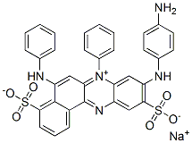CAS#: 68959-44-4, Hydrogen-9-[(4-Aminophenyl)Amino]-7-Phenyl-5-(Phenylamino)-4,10-Disulphonatobenzo[a]Phenazinium, Sodium Salt