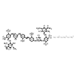 CAS#: 68991-98-0, hexasodium 4-[(5-carbamoyl-1-ethyl-2-hydroxy-4-methyl-6-oxo-3-pyridyl)azo]-6-[[4-[[4-[2-[4-[[4-[[5-[(5-carbamoyl-1-ethyl-2-hydroxy-4-methyl-6-oxo-3-pyridyl)azo]-2,4-disulfonato-phenyl]amino]-6-chloro-1,3,5-triazin-2-yl]amino]-2-sulfonato-phenyl]vinyl]-3-sulfonato-phenyl]amino]-6-chloro-1,3,5-triazin-2-yl]amino]benzene-1,3-disulfonate
