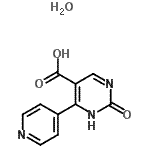 CAS 登录号:690631-95-9, 2-氧代-6-(4-吡啶基)-1,2-二氢-5-嘧啶羧酸水合物(1:1)