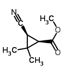 CAS 登录号：69193-33-5， 甲基(1R,3S)-3-氰基-2,2-二甲基环丙烷羧酸酯