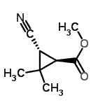 CAS#: 69193-34-6, Methyl (1R,3R)-3-cyano-2,2-dimethylcyclopropanecarboxylate