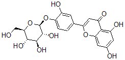 CAS 登录号：6920-38-3， 2-[4-(beta-D-吡喃葡萄糖基氧基)-3-羟基苯基]-5,7-二羟基-4H-1-苯并吡喃-4-酮