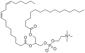 CAS 登录号:6931-84-6, 1-棕榈酰-2-亚麻酰磷脂酰胆碱