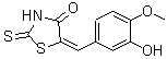 CAS#: 69505-47-1, (5E)-5-(3-Hydroxy-4-methoxybenzylidene)-2-thioxo-1,3-thiazolidin-4-one