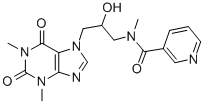 CAS#: 69517-65-3, 1,3-Dimethyl-7-[3-(N-Nicotinoyl-N-Methylamino)-2-Hydroxypropyl]-1H-Purine-2,6(3H,7H)-Dione