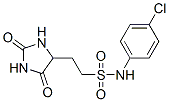 CAS 登录号：6971-08-0， N-(4-氯苯基)-2-(2,5-二氧代咪唑烷-4-基)乙烷磺酰胺