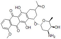 CAS 登录号：69804-36-0， 9,10-去氢柔红霉素