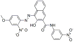 CAS 登录号：69815-56-1， 3-羟基-4-[(4-甲氧基-2-硝基苯基)偶氮]-N-(3-硝基苯基)萘-2-甲酰胺