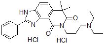 CAS#: 69835-39-8, 8-[3-(Diethylamino)propyl]-6,6-dimethyl-2-phenyl-1H-Imidazo[4,5-h]isoquinoline-7,9(6H,8H)-dione hydrochloride