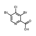 CAS#: 698393-07-6, 3,5-Dibromo-4-chloro-2-pyridinecarboxylic acid