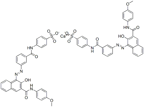CAS#: 69898-39-1, Calcium Bis[4-[[3-[[2-Hydroxy-3-[[(4-Methoxyphenyl)Amino]Carbonyl]-1-Naphthyl]Azo]Benzoyl]Amino]Benzenesulphonate]