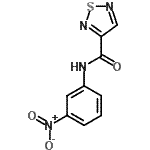 CAS 登录号：700851-11-2， N-(3-硝基苯基)-1,2,5-噻二唑-3-甲酰胺