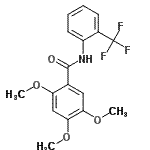 CAS 登录号：701217-58-5， 2,4,5-三甲氧基-N-[2-(三氟甲基)苯基]苯甲酰胺