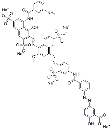 CAS#: 70209-90-4, Pentasodium 5-[[3-[[[4-[[4-[[8-[(3-Aminobenzoyl)Amino]-1-Hydroxy-3,6-Disulphonato-2-Naphthyl]Azo]-3-Methoxy-7-Sulphonato-1-Naphthyl]Azo]-3-Sulphonatophenyl]Amino]Carbonyl]Phenyl]Azo]Salicylate