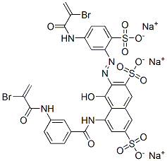 CAS#: 70210-01-4, Trisodium 5-[[3-[(2-Bromo-1-Oxoallyl)Amino]Benzoyl]Amino]-3-[[5-[(2-Bromo-1-Oxoallyl)Amino]-2-Sulphonatophenyl]Azo]-4-Hydroxynaphthalene-2,7-Disulphonate