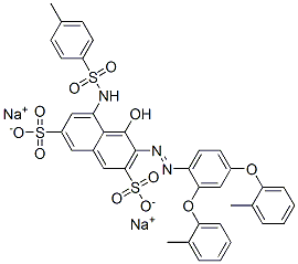 CAS#: 70210-05-8, Disodium 3-[[2,4-Bis(2-Methylphenoxy)Phenyl]Azo]-4-Hydroxy-5-[[(p-Tolyl)Sulphonyl]Amino]Naphthalene-2,7-Disulphonate