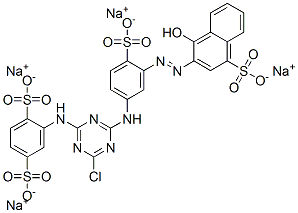 CAS#: 70210-18-3, Tetrasodium 2-[[4-Chloro-6-[[3-[(1-Hydroxy-4-Sulphonato-2-Naphthyl)Azo]-4-Sulphonatophenyl]Amino]-1,3,5-Triazin-2-Yl]Amino]Benzene-1,4-Disulphonate