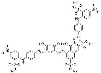 CAS#: 70210-34-3, Tetrasodium 5-[[2,4-Dihydroxy-5-[[4-[(4-Nitro-2-Sulphonatophenyl)Amino]Phenyl]Azo]Phenyl]Azo]-4-Hydroxy-3-[[4-[(4-Nitro-2-Sulphonatophenyl)Amino]Phenyl]Azo]Naphthalene-2,7-Disulphonate