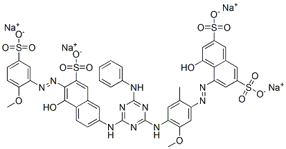 CAS#: 70236-51-0, 4-Hydroxy-5-[[4-[[4-[[5-Hydroxy-6-[(2-Methoxy-5-Sulfophenyl)Azo]-7-Sulfo-2-Naphthalenyl]Amino]-6-(Phenylamino)-1,3,5-Triazin-2-Yl]Amino]-5-Methoxy-2-Methylphenyl]Azo]-2,7-Naphthalenedisulfonic Acid Tetrasodium Salt