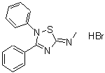 CAS#: 70375-43-8, (5Z)-N-Methyl-2,3-diphenyl-1,2,4-thiadiazol-5(2H)-imine hydrobromide (1:1)