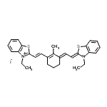 CAS#: 70446-37-6, 3-Ethyl-2-[(E)-2-{(3E)-3-[(2Z)-2-(3-ethyl-1,3-benzothiazol-2(3H)-ylidene)ethylidene]-2-methyl-1-cyclohexen-1-yl}vinyl]-1,3-benzothiazol-3-ium iodide