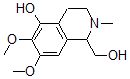 CAS 登录号:70475-63-7, 6,7-二甲氧基-2-甲基-1-甲醇-3,4-二氢-1H-异喹啉-5-醇