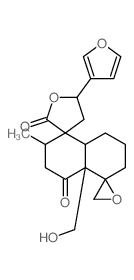 CAS#: 70544-90-0, (3R,5S,5'R)-5-(3-Furyl)-2',3',4,5,6',7',8',8'abeta-Octahydro-4'aalpha-Hydroxymethyl-2'alpha-Methyldispiro[Furan-3(2H),1'(5'H)-Naphthalene-5',2''-Oxirane]-2,4'(4'aH)-Dione