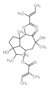 CAS#: 7067-12-1, Bis[(Z)-2-Methyl-2-Butenoic Acid](1R,8aR)-Decahydro-1,6alpha-Dihydroxy-3abeta,6-Dimethyl-1-(1-Methylethyl)-5-Oxo-4alpha,8alpha-Azulenediyl Ester