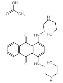 CAS#: 70711-40-9, 1,4-Bis((2-((2-hydroxyethyl)amino)ethyl)amino)anthraquinone diacetate (salt)