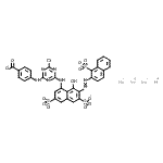 CAS 登录号：70776-19-1， 钠氢4-{[4-氯-6-({8-羟基-3,6-二磺酸-7-[(1-磺酸-2-萘基)偶氮]-1-萘基}氨基)-1,3,5-三嗪-2-基]氨基}苯甲酸酯(3:1:1)