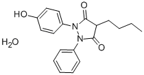 CAS#: 7081-38-1, 4-Butyl-1-(4-hydroxyphenyl)-2-phenyl-3,5-Pyrazolidinedione monohydrate