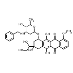 CAS 登录号:70844-19-8, 3-(1,2-二羟基乙基)-3,5,12-三羟基-10-甲氧基-6,11-二氧代-1,2,3,4,6,11-六氢-1-并四苯基3-(苄基氨基)-2,3,6-三脱氧吡喃己糖苷