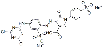 CAS#: 70865-28-0, Disodium Hydrogen 4-[[4-[(4,6-Dichloro-1,3,5-Triazin-2-Yl)Amino]-2-Sulphonatophenyl]Azo]-4,5-Dihydro-5-Oxo-1-(4-Sulphonatophenyl)-1H-Pyrazole-3-Carboxylate