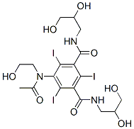 CAS 登录号：70894-76-7， N,N'-二(2,3-二羟基丙基)-5-(乙酰-(2-羟基乙基)氨基)-2,4,6-三碘-苯-1,3-二甲酰胺