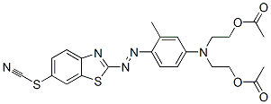 CAS#: 71002-18-1, 2-[[4-[Bis[2-(Acetyloxy)Ethyl]Amino]-2-Methylphenyl]Azo]Benzothiazol-6-Yl Thiocyanate