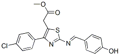CAS#: 71013-51-9, 4-(p-Chlorophenyl)-2-[(p-Hydroxybenzylidene)Amino]-5-Thiazoleacetic Acid Methyl Ester