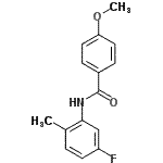 CAS 登录号：710310-26-2， N-(5-氟-2-甲基苯基)-4-甲氧基苯甲酰胺