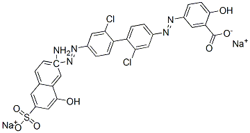 CAS#: 71215-83-3, 5-[2-[4'-[2-(2-Amino-8-Hydroxy-6-Sulfo-1-Naphthalenyl)Diazenyl]-2,2'-Dichloro[1,1'-Biphenyl]-4-Yl]Diazenyl]-2-Hydroxy-Benzoic Acid Sodium Salt (1:2)