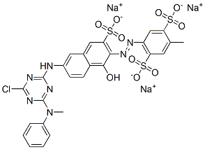 CAS#: 71257-86-8, Trisodium 4-[[6-[[4-Chloro-6-(Methylphenylamino)-1,3,5-Triazin-2-Yl]Amino]-1-Hydroxy-3-Sulphonato-2-Naphthyl]Azo]Toluene-2,5-Disulphonate