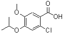 CAS 登录号：713104-07-5， 2-氯-4-异丙氧基-5-甲氧基苯甲酸