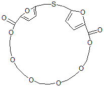 CAS#: 71349-37-6, 10,13,16,19,22,25,30,31-Octaoxa-3-Thiatricyclo[25.2.1.15,8]Hentriaconta-5,7,27,29(1)-Tetrene-9,26-Dione