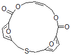 CAS#: 71349-44-5, (12E)-10,15,20,21-Tetraoxa-3-Thiatricyclo[15.2.1.15,8]Henicosa-5,7,12,17,19(1)-Pentene-9,16-Dione