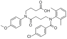 CAS#: 71455-65-7, N-(N-(p-Chlorobenzoyl)-4-(2,6-Dimethylanilino)Butyryl)-4-(p-Anisidino) Butyric Acid