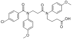 CAS#: 71455-70-4, N-(N-(4-Chlorobenzoyl)-2-(p-Anisidino)Propionyl)-4-(p-Anisidino)Butyric Acid