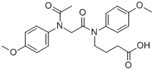 CAS 登录号：71455-76-0， N-(N-乙酰基-2-(对甲氧苯胺基)乙酰基)-4-(对甲氧苯胺基)丁酸