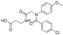 CAS#: 71455-85-1, 3-[[2-[(4-Chlorobenzoyl)-(4-Methoxyphenyl)Amino]Acetyl]Amino]Propanoic Acid