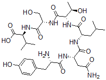 CAS#: 71487-43-9, N-(N-(N-(N-(N2-L-Tyrosyl-L-asparaginyl)-L-leucyl)-L-threonyl)-L-seryl)-L-Valine