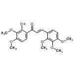 CAS 登录号：716336-51-5， (2E)-1-(2-羟基-3,4-二甲氧基苯基)-3-(2,3,4-三甲氧基苯基)-2-丙烯-1-酮